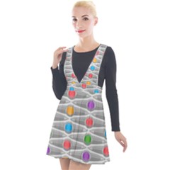 Seamless Pattern Background Abstract Plunge Pinafore Velour Dress by Simbadda