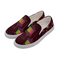 Non Seamless Pattern Background Women s Canvas Slip Ons by Simbadda