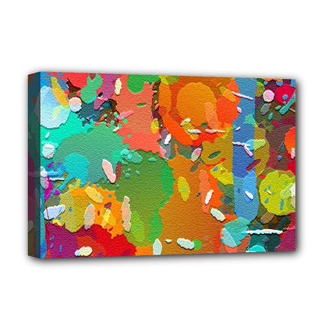 Background Colorful Abstract Deluxe Canvas 18  X 12  (stretched) by Simbadda