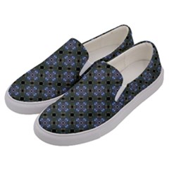 Pattern Design Shapes Men s Canvas Slip Ons by Simbadda