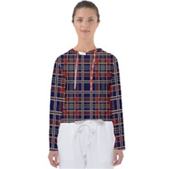 Plaid Tartan Scottish Navy Gold Women s Slouchy Sweat by Simbadda