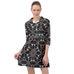 Fractal Science Art Technology Mini Skater Shirt Dress by Simbadda