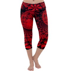 Fractals Fantasy Image Art Capri Yoga Leggings by Simbadda