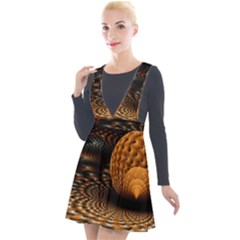 Fractals Fantasy Image Art Plunge Pinafore Velour Dress by Simbadda