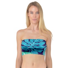 Tropical Greens Leaves Design Bandeau Top by Simbadda