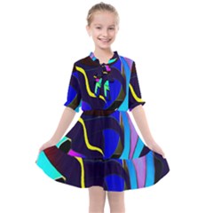 Curvy Collage Kids  All Frills Chiffon Dress by bloomingvinedesign