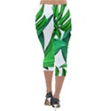 Leaves Tropical Monstera Summer Lightweight Velour Capri Leggings  View2