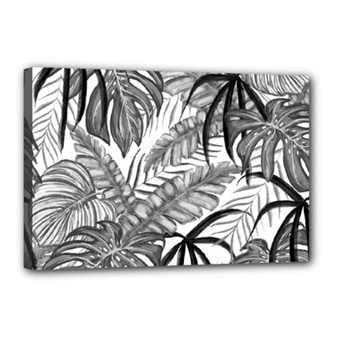 Drawing Leaves Nature Picture Canvas 18  X 12  (stretched) by Simbadda