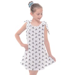 Cycling Motif Design Pattern Kids  Tie Up Tunic Dress by dflcprintsclothing