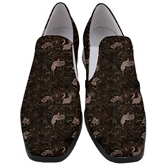 Cats Pattern Women Slip On Heel Loafers by bloomingvinedesign