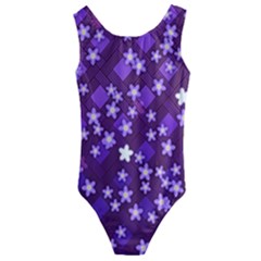 Ross Pattern Square Kids  Cut-out Back One Piece Swimsuit by HermanTelo