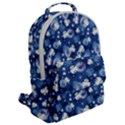 White Flowers Summer Plant Flap Pocket Backpack (Large) View2