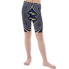 Abstract Artwork Fractal Background Kids  Mid Length Swim Shorts by Sudhe