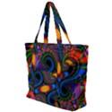 Abstract Fractal Artwork Colorful Zip Up Canvas Bag View1