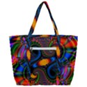 Abstract Fractal Artwork Colorful Zip Up Canvas Bag View3