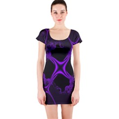 Abstract Fractal Art 3d Artwork Short Sleeve Bodycon Dress by Sudhe