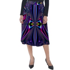 Abstract Art Fractal Fulcolor Classic Velour Midi Skirt  by Sudhe