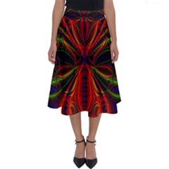 Abstract Art Fractal Perfect Length Midi Skirt by Sudhe