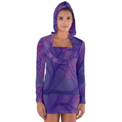 Art Fractal Artwork Creative Long Sleeve Hooded T-shirt by Pakrebo