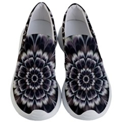 Abstract Digital Art Artwork Black White Women s Lightweight Slip Ons by Pakrebo