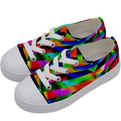 Abstract Art Artwork Digital Art Color Kids  Low Top Canvas Sneakers by Pakrebo