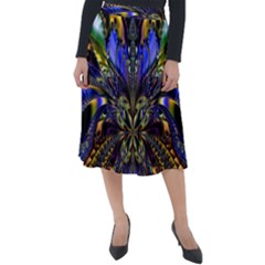 Abstract Art Artwork Fractal Design Classic Velour Midi Skirt  by Pakrebo