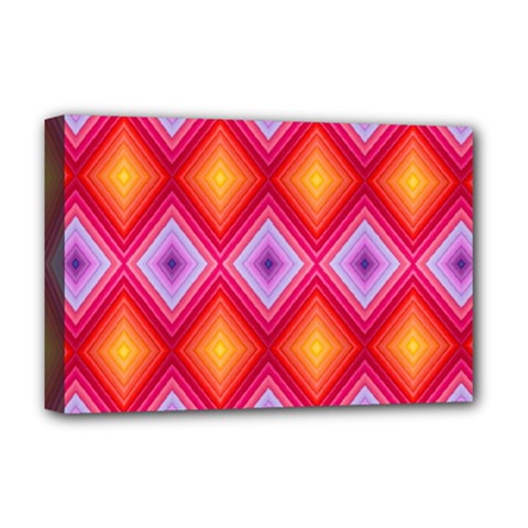 Texture Surface Orange Pink Deluxe Canvas 18  X 12  (stretched) by Mariart