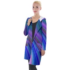 Background Abstract Curves Hooded Pocket Cardigan by Bajindul