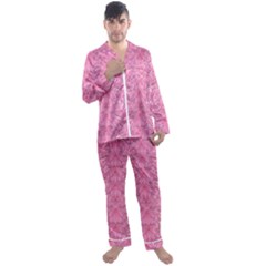 Flowers Decorative Ornate Color Men s Satin Pajamas Long Pants Set by pepitasart