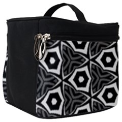 Black White Pattern Make Up Travel Bag (big) by Bajindul