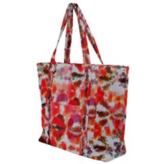 Paint Splatters On A White Background                   Zip Up Canvas Bag by LalyLauraFLM