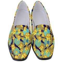 Cute Lions Pattern Women s Classic Loafer Heels by bloomingvinedesign