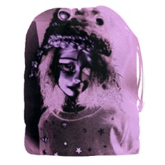 Sad Doll Pink Glow Drawstring Pouch (xxxl) by snowwhitegirl