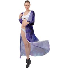 Blue Purple Ink                           Maxi Chiffon Beach Wrap by LalyLauraFLM