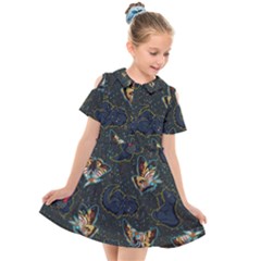 King And Queen Kids  Short Sleeve Shirt Dress by Mezalola