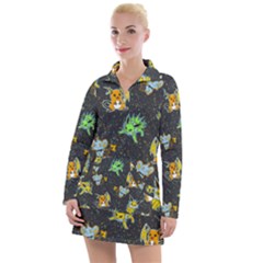 Electric Love  Women s Long Sleeve Casual Dress by Mezalola