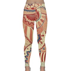 Pop Art Paisley Flowers Ornaments Multicolored 4 Classic Yoga Leggings by EDDArt