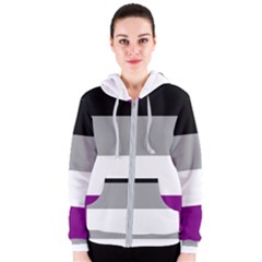 Asexual Pride Flag Lgbtq Women s Zipper Hoodie by lgbtnation