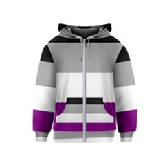 Asexual Pride Flag Lgbtq Kids  Zipper Hoodie by lgbtnation