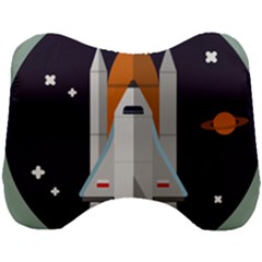 Rocket Space Universe Spaceship Head Support Cushion by Pakrebo