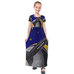 Science Fiction Sci Fi Sci Fi Logo Kids  Short Sleeve Maxi Dress by Pakrebo