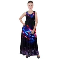 Science Fiction Sci Fi Forward Empire Waist Velour Maxi Dress by Pakrebo