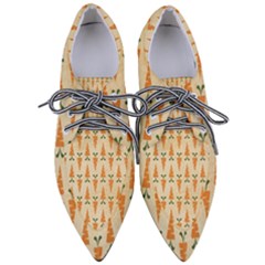 Patter Carrot Pattern Carrot Print Pointed Oxford Shoes by Pakrebo