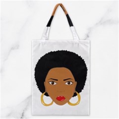 African American Woman With ?urly Hair Classic Tote Bag by bumblebamboo