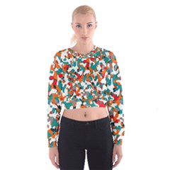 Pop Art Camouflage 1 Cropped Sweatshirt by impacteesstreetweareight