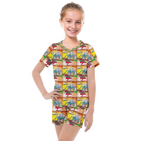 Jester Kids  Mesh Tee And Shorts Set by ArtworkByPatrick