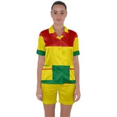 Bolivia Flag Satin Short Sleeve Pyjamas Set by FlagGallery