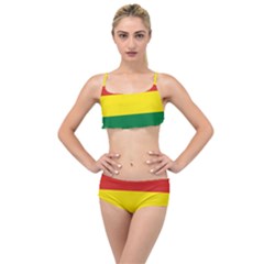 Bolivia Flag Layered Top Bikini Set by FlagGallery