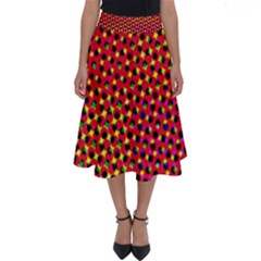 Pattern Textile Structure Abstract Perfect Length Midi Skirt by Pakrebo