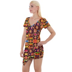 A 6 Short Sleeve Asymmetric Mini Dress by ArtworkByPatrick